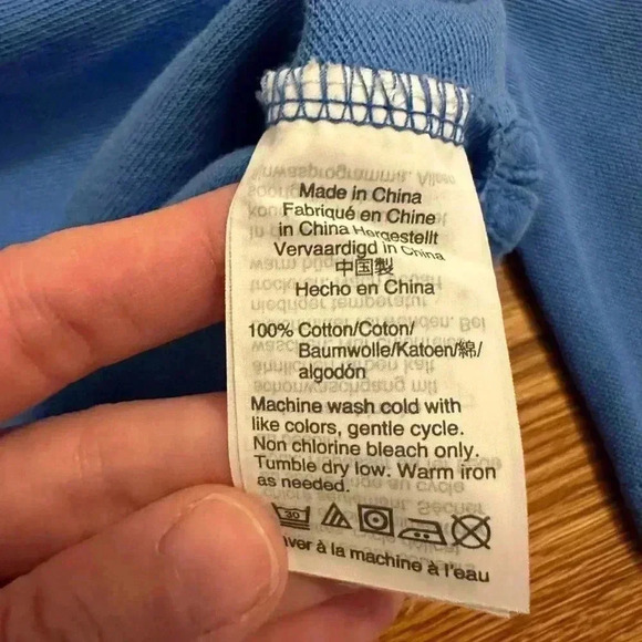 Crewcuts Long Sleeve Boy Polo Blue with Crab size 6-7 - Picture 4 of 7